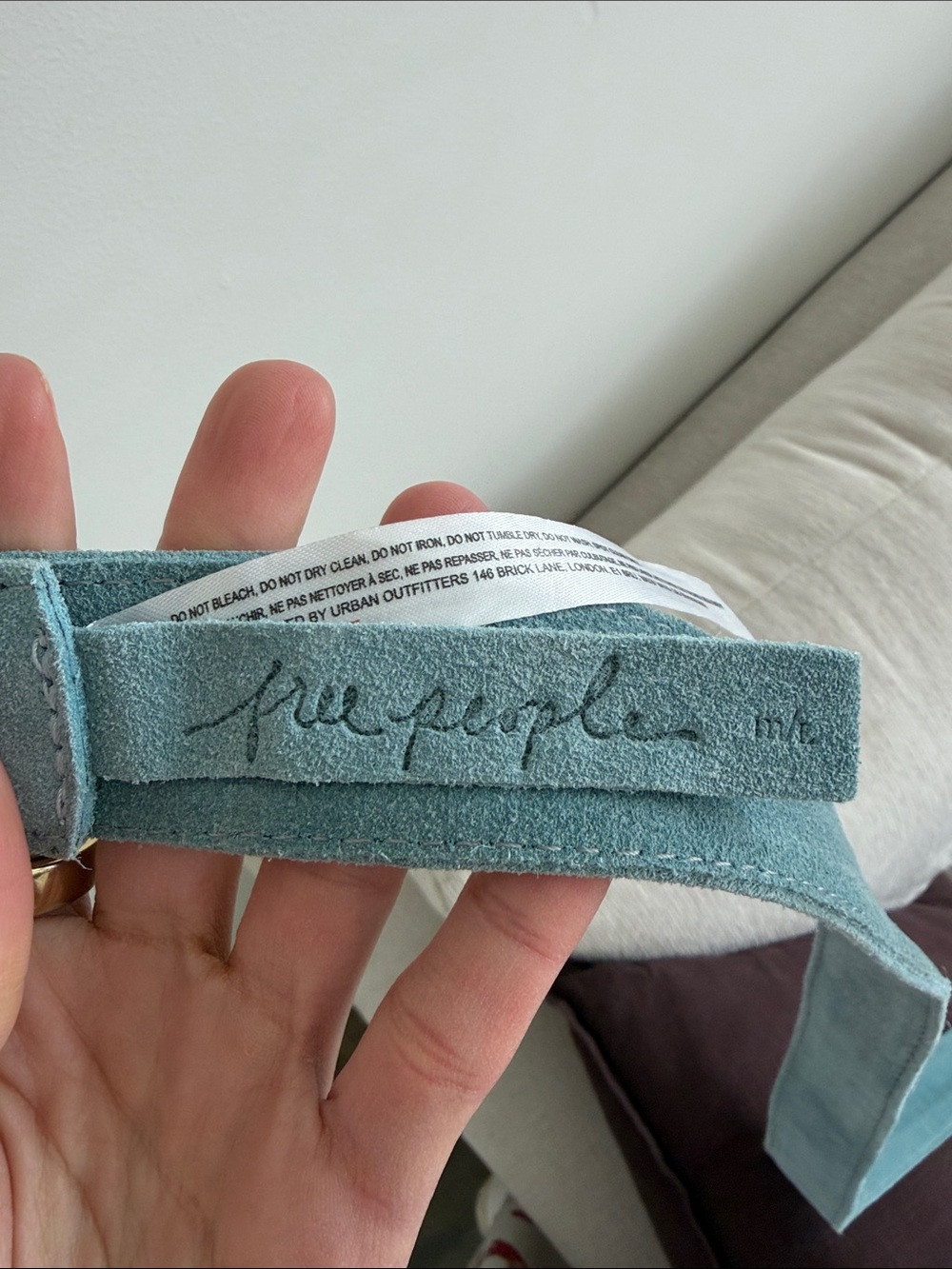 Free People Turquoise Suede Western Buckle Belt - Picture 3 of 5